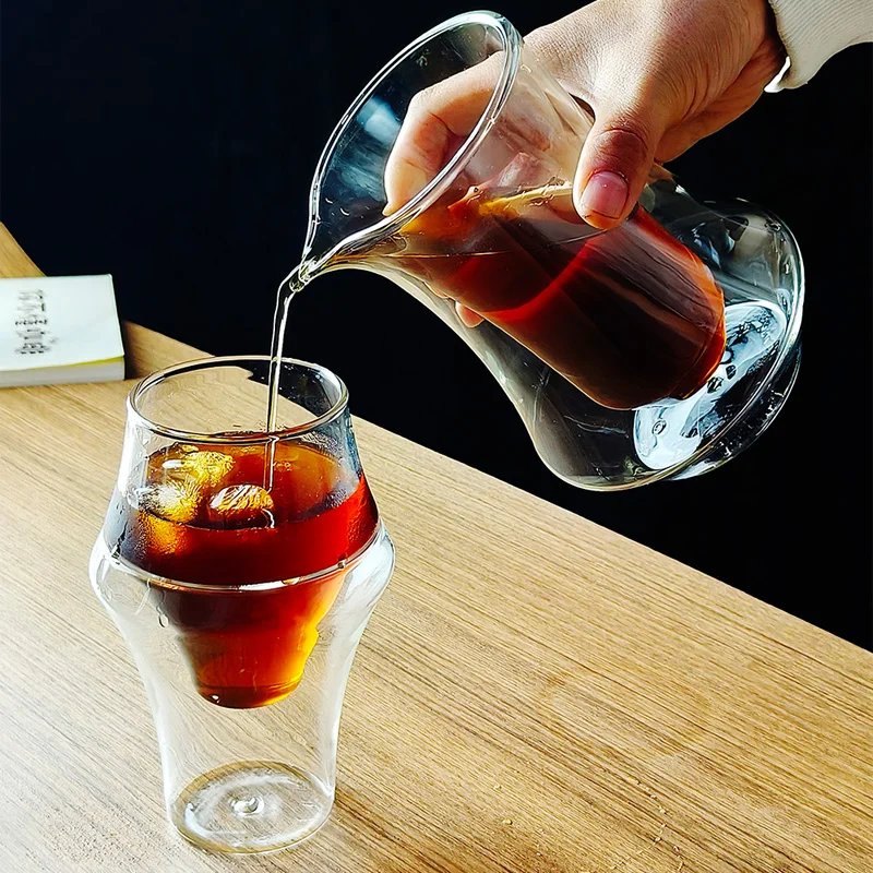 

Double Wall Glass Espresso Coffee Mug Transparent High Borosilicate Glass Tea Latte Wine Cup Bar Barista Cafe Accessori