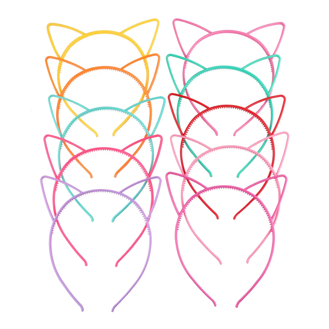 Cat Ears Headband，Plastic Cat Ear Headbands for Kids Girls Women Kitty Hairbands Party Costume Daily Decorations Birthday Gifts