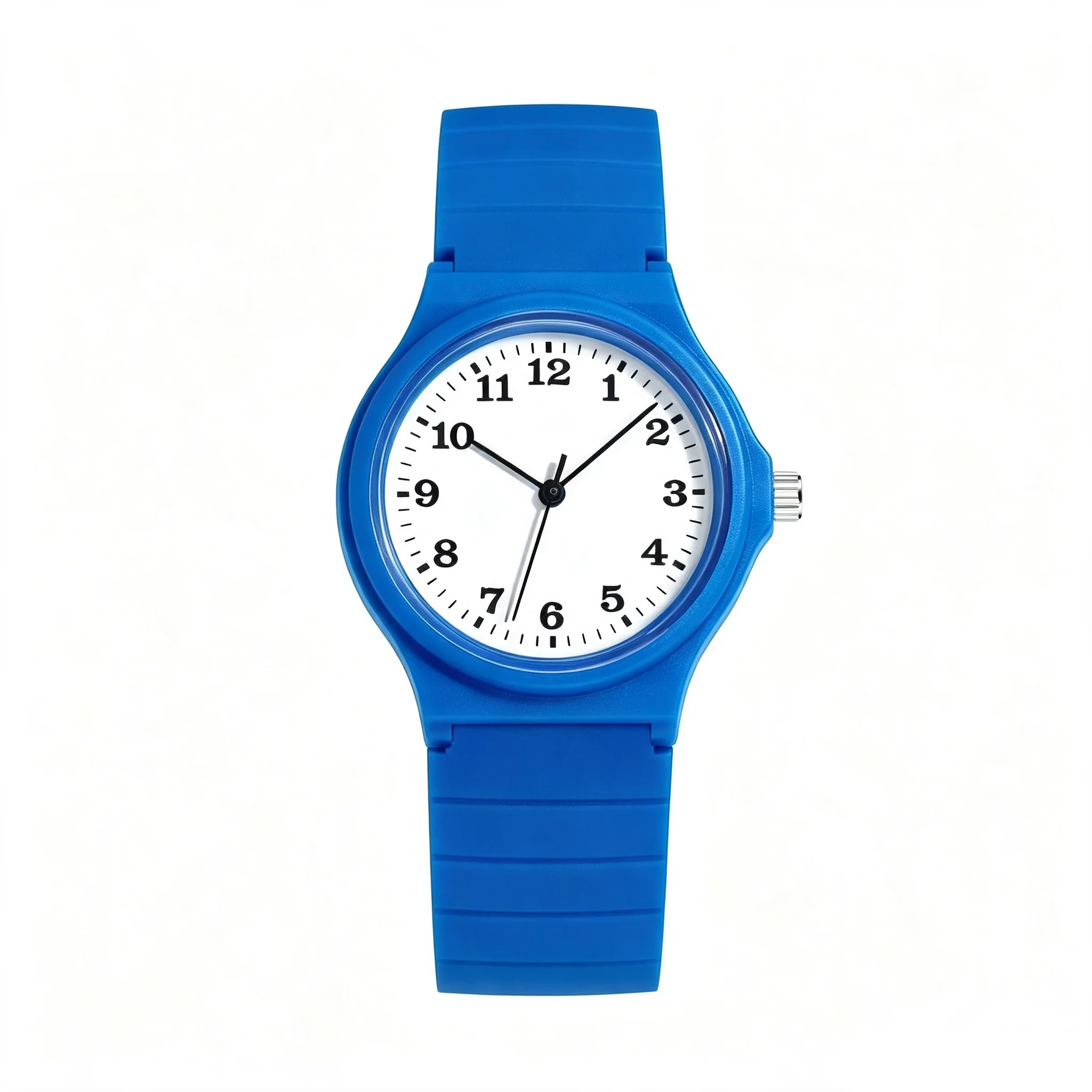 CL071 Small Case Kids Simple Plastic Watch Custom Logo Photo 4 Colors Student Wristwatch view 3