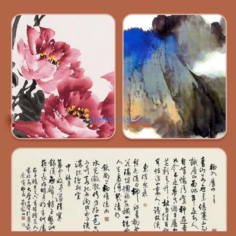 Y8AD 100Pieces Rice Paper 13x13.7Inch Chinese Xuan Paper Inks Painting Paper Sumi Drawing Paper For Brush Painting Writing