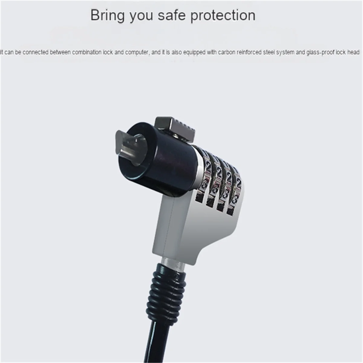 1.8 M laptop lock 4 Digit Security Code anti-theft Laptop Cable Lock Kensington Slot3 * 7MM