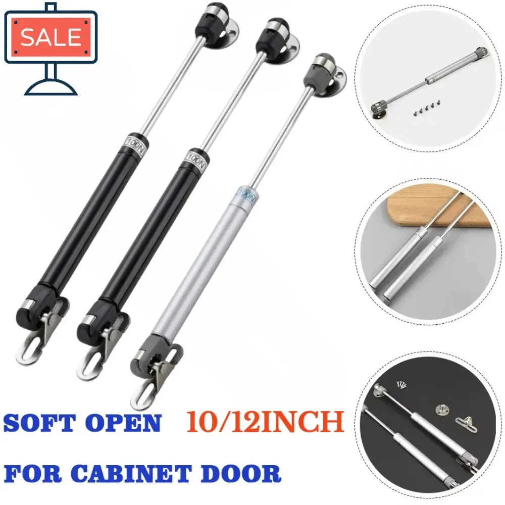 100N 150N 200N Hydraulic Support Rod Hinge for Kitchen Wardrobe Gas Spring Supports Cabinet Doors Lift Close Damper 10/12Inch