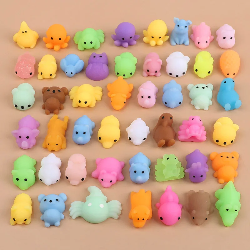 

10/30Pcs Cute Animal Squishy Toys Boy Girl Birthday Party Favors Pinata Filler Kids Christmas Gift Soft Sticky Stress Relief Toy