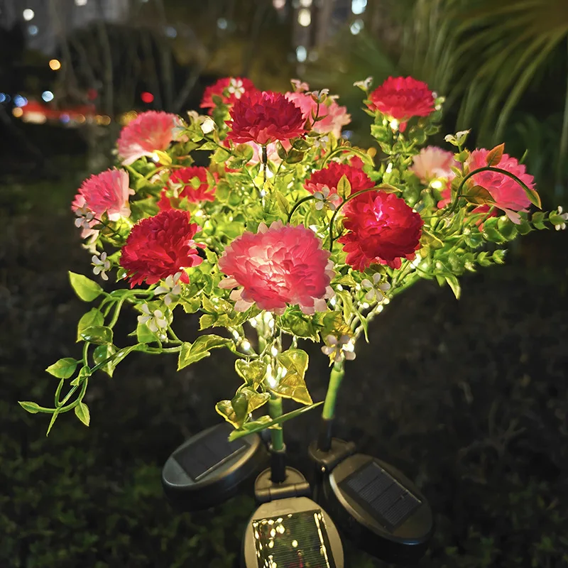 Solar simulation lilac flower lamp garden garden decoration LED floor plug ambient light can be wholesale