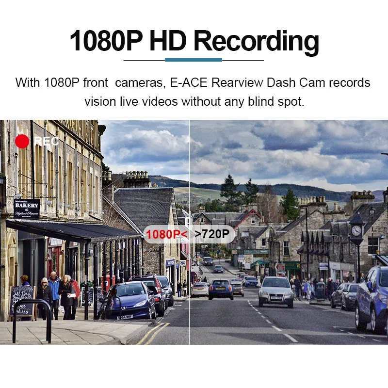 4 Inch1080P Dashcam 24H Parking Touch Night Vision Front Optional Rear Dash Cam Camera Video Recorder Black Box Smart Systems