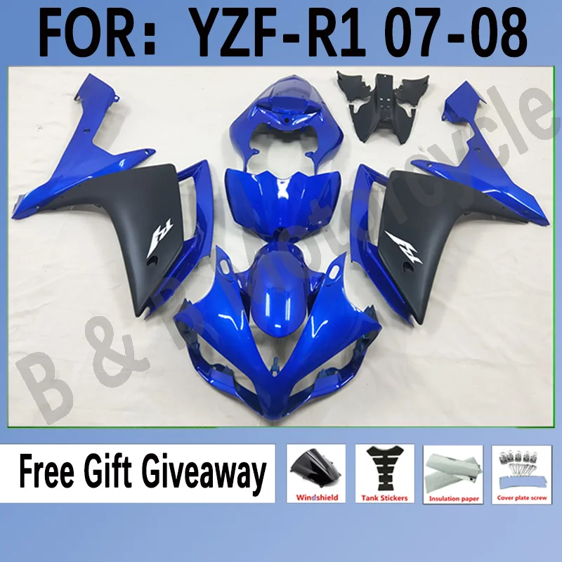 

For Yamaha YZF R1 2007 2008 Motorcycle Bodywork Set Popular Products Housing Colour Change Kits Style Fairing Blue Black