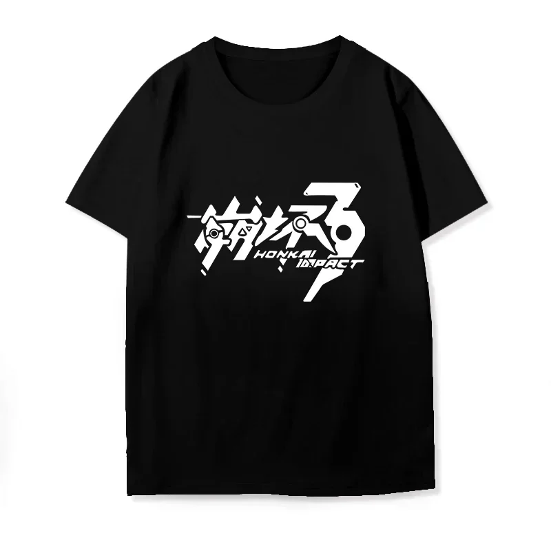 Game Honkai Impact 3 T Shirt Summer Casual Loose Unisex Tops Hipster Streetwear Short Sleeve T-shirt Game Fans Otaku Cosplay Tee