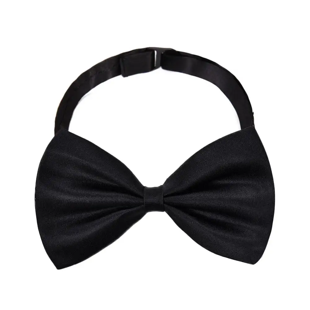 1-3Pcs Classic Men'S Bow Ties For Wedding Black Bowtie Neck Tie Adjustable Bowknot Butterfly Cravat Double Tie Business Gift