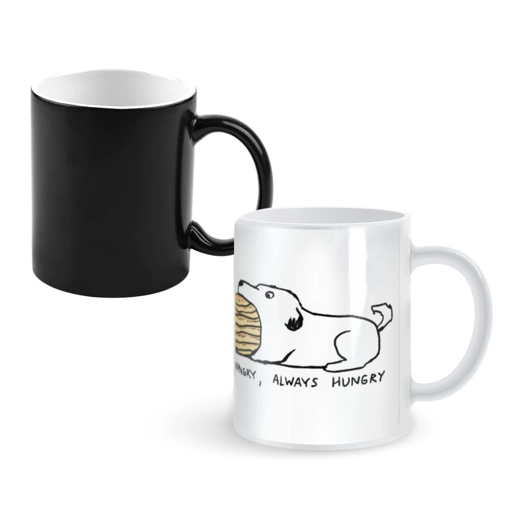 

Hungry Always HungryCoffee Mugs And Mug Creative Color Change Tea Cup Ceramic Milk Cups Novelty Gifts