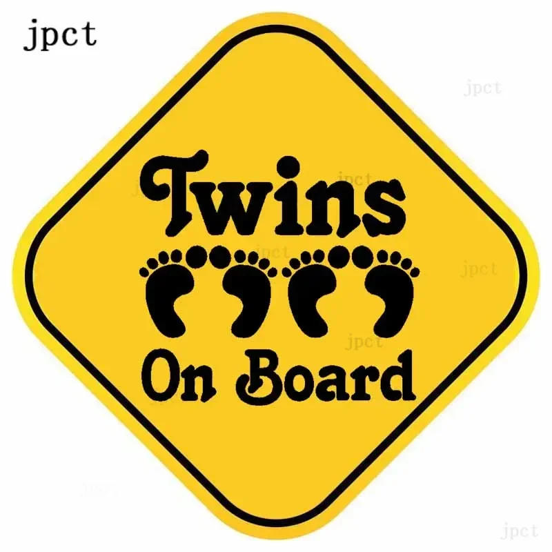 CMCT 16cm * 16cm twin car cute footprints warning PVC waterproof decoration Fu cover scratch sticker