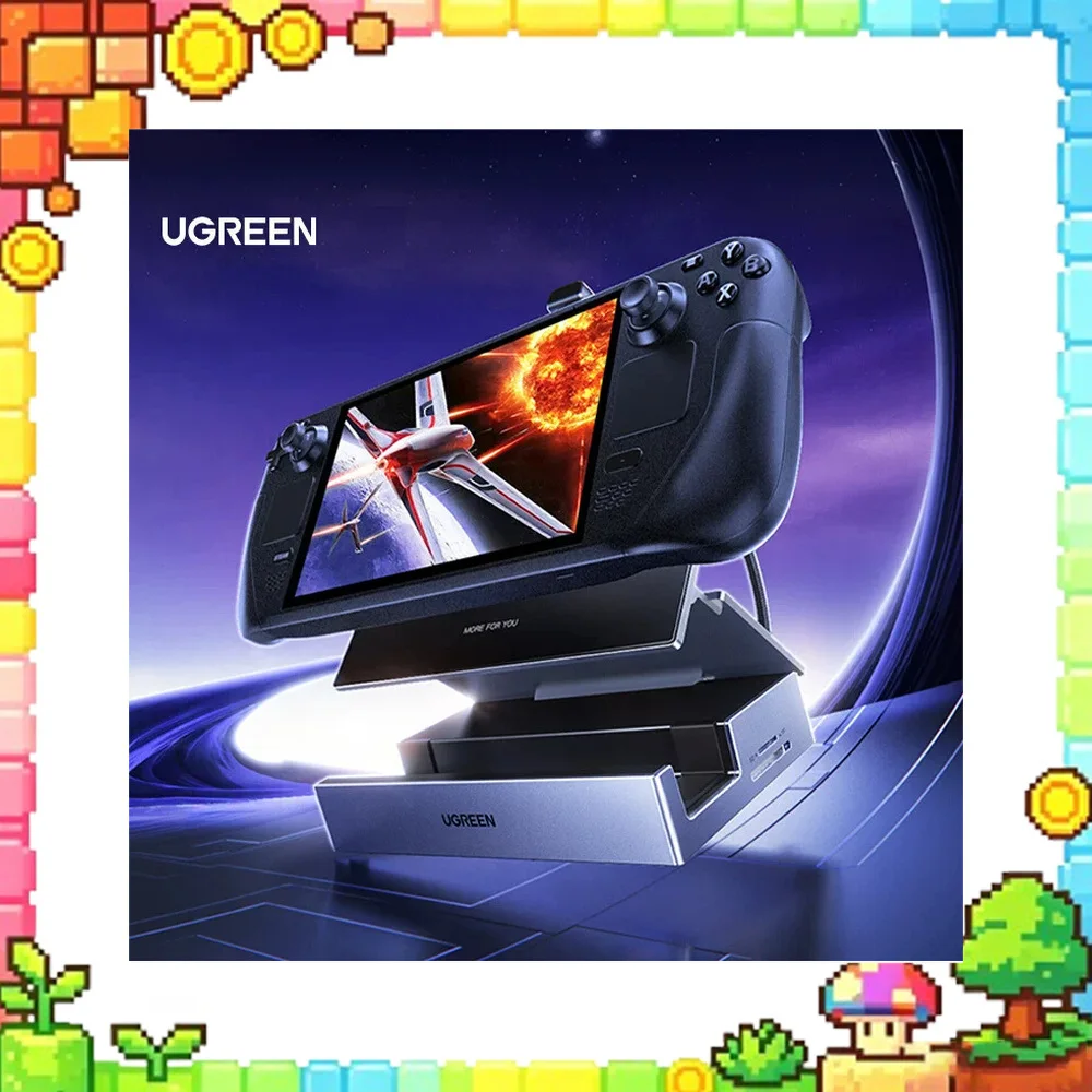 UGREEN CM800 Handheld Gaming Dock 4K 120Hz HDMI 10Gbps USB Gigabit Ethernet SD TF 100W PD for Steam Deck OLED ROG Ally X.
