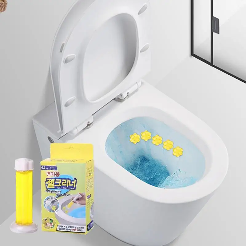 Toilet Bowl Cleaner Gel Flower Gel Air Freshener Lasting Bathroom Scent Smell Eliminator Cleaning Supplies Toilet Bowl Gel Stamp