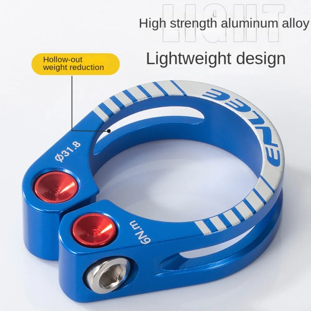 سبائك الألومنيوم مقعد الدراجة المشبك 31.8 34.9 مللي متر خفيفة الوزن دراجة Seatpost المشبك أسود أحمر أزرق متعدد الألوان مقعد سرج الدراجة المشبك