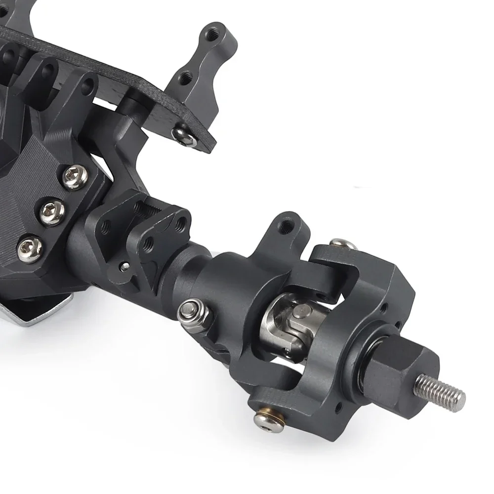 CNC Diamond-Shaped Aluminum Alloy Integrated Front Rear Axle for 1/10 RC Crawler Axial SCX10 II 90046 90047