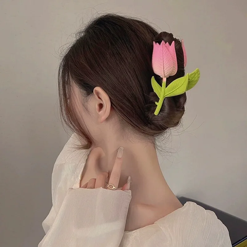 Girls Korean Hair Claws Women Hair Crab Clamps Fashion Styling Tools Hair Clip Hairpins Flower Shaped Hair Accessories Headwear