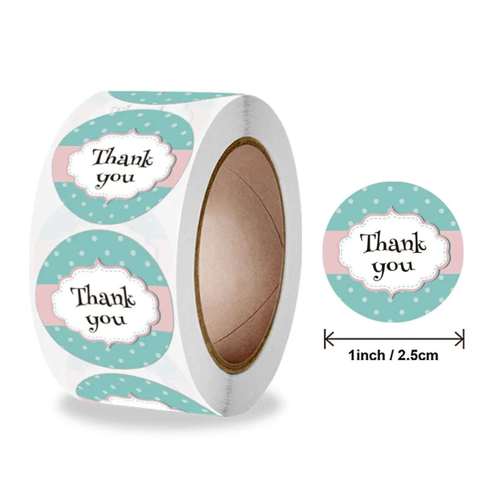 50-500pcs Thank You Stickers For Envelope Seal Labels Sticker Shop Business Package Decoration Sticker Stationery Supply