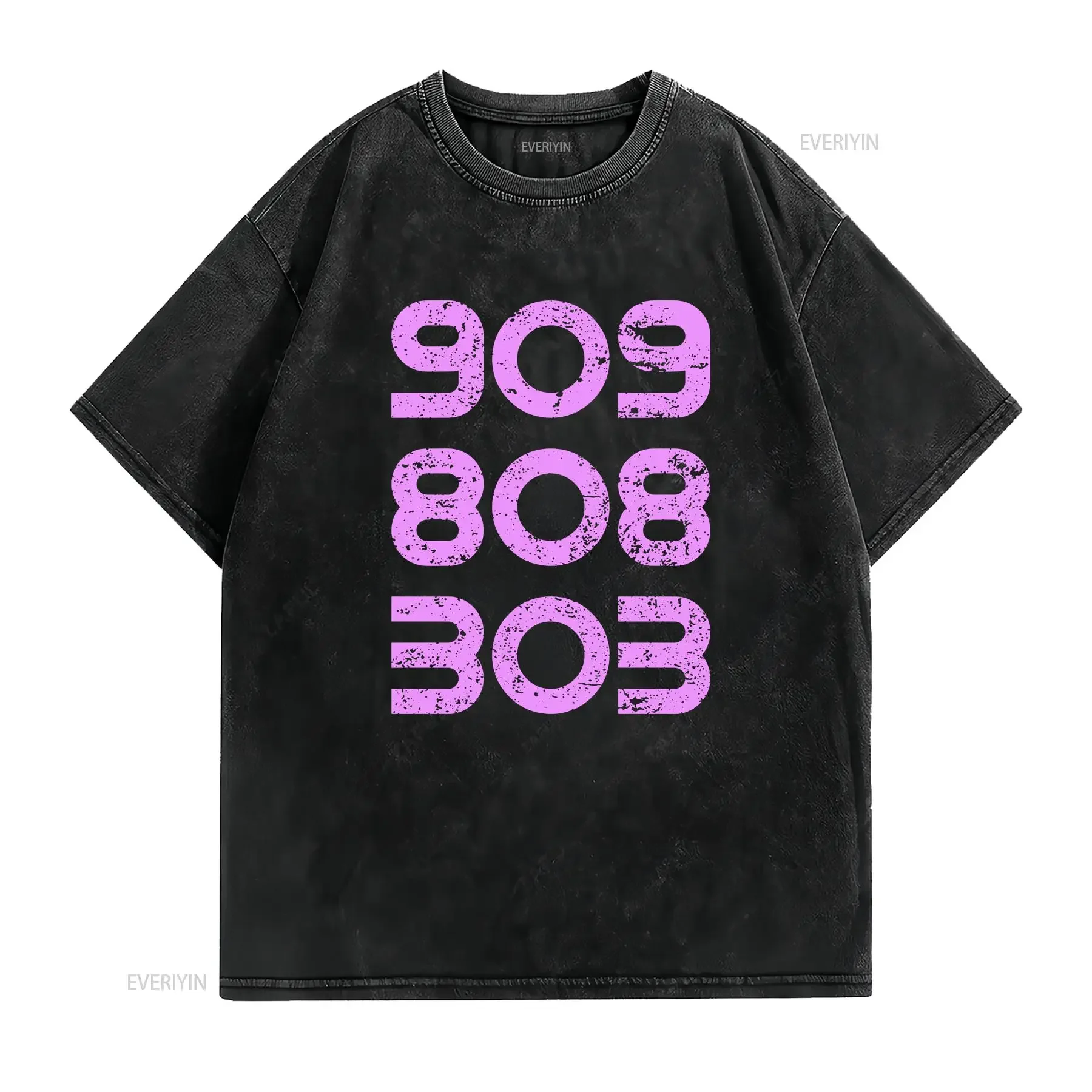 Techno 909 808 303 Slogan T shirt Drum House Tech Underground DJ Top Producer vintage Washed designer clothes Stretched Soft