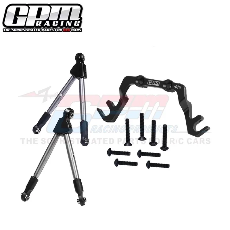 GPM Upgraded TRAXXAS 1/10 SLASH 4X4 LCG Aluminum Alloy 7075 Front Front and Reverse Teeth Tie Rod+Fixed Code Combination