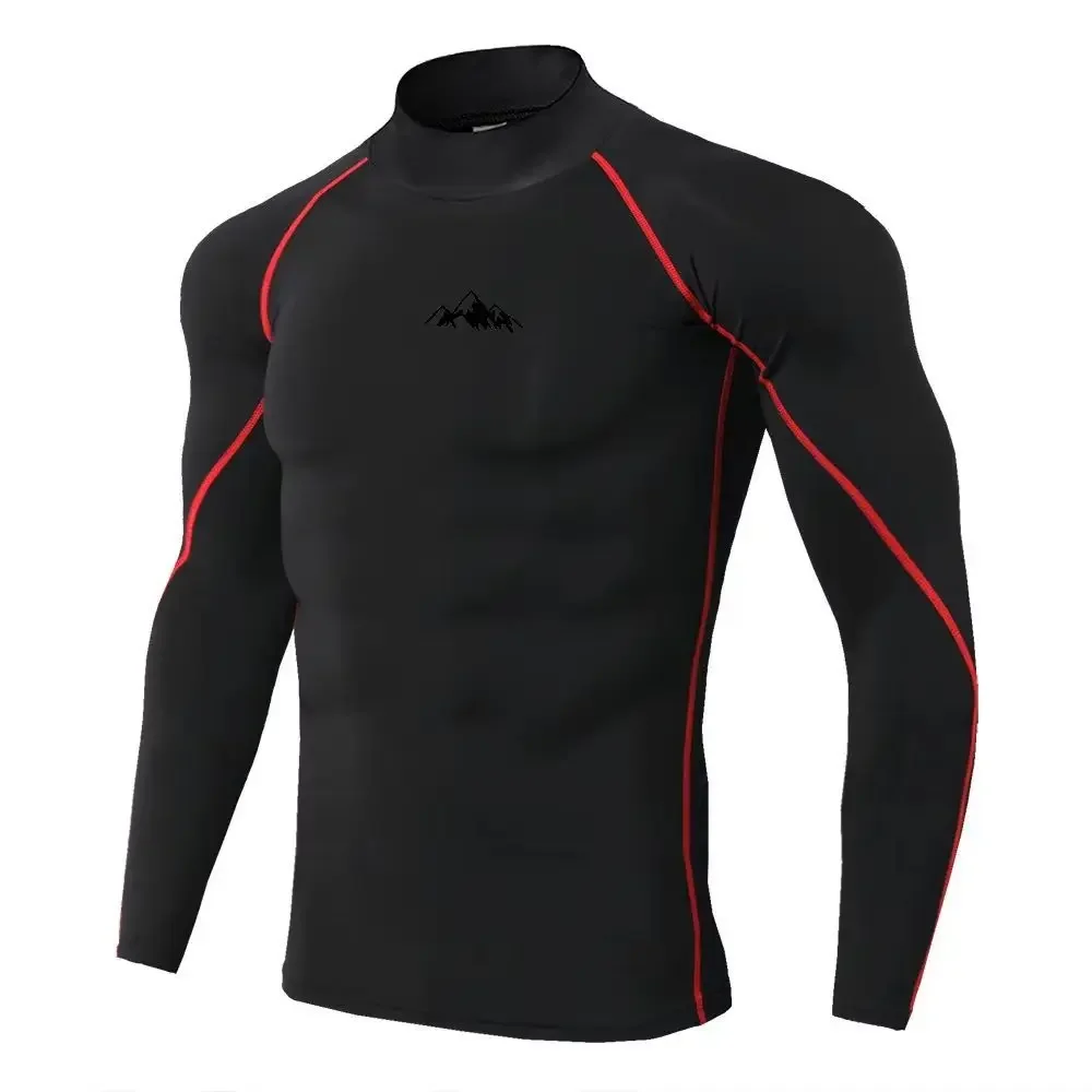 Men Sport T-shirt Quick Dry Bodybuilding Running Shirt Long Sleeve Compression Top Gym T Shirt Men Fitness Tight Men Underwear