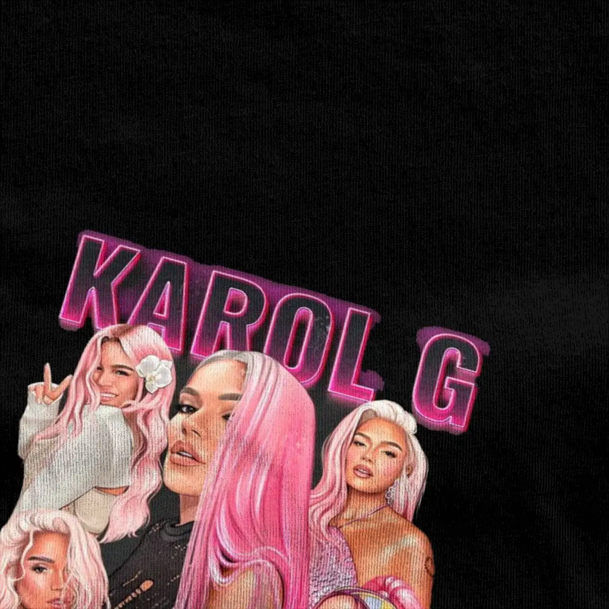 Karol G Singer Fans T-Shirt Mens Funny Pure Cotton T-Shirts Summer O Neck Harajuku Tees Pattern Oversize Tops