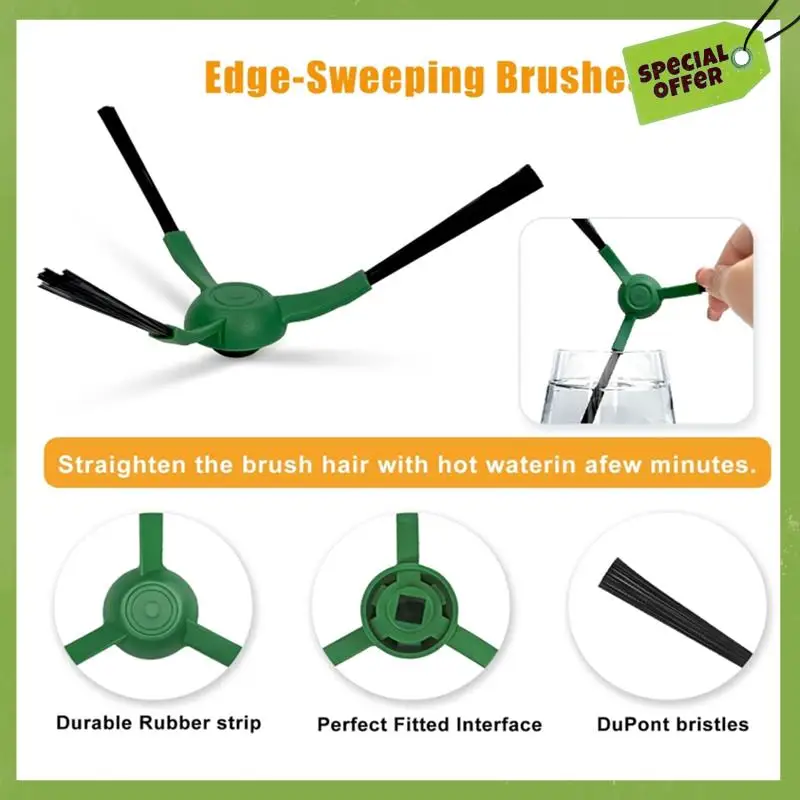 ABGP-For Irobot Roomba 2 Q0520 ملحقات المكنسة الكهربائية الأساسية الأسطوانة الجانب فرشاة تصفية ممسحة وسادة كيس لجميع الغبار