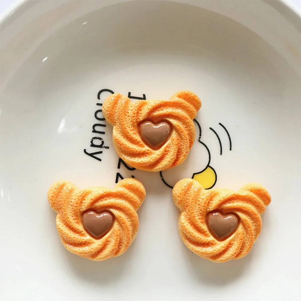 8 Stück Miniatur-Harz-Cabochons mit flacher Rückseite aus der Cookie-Serie für Haarnadeln, Scrapbooking, DIY, Heimdekoration, Bastelzubehör – Detail 9