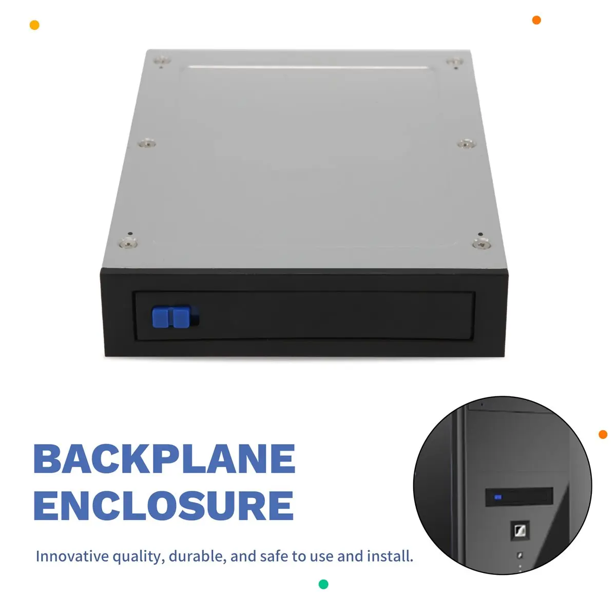 Y60A NEW-2.5 Inch to 3.5 Inch Internal Floppy Bay SATA III 6Gbps Tray-LESS Mobile Rack for 2.5 Inch HDD SSD Hard Drive Backplane