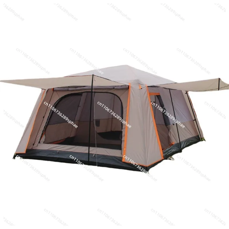 two-bedroom and one-hall rainstorm-proof outdoor tent, camping picnic shading big tent