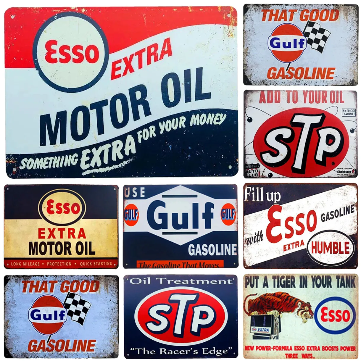 علامات القصدير المعدنية زيت المحرك الإضافي الجدار الديكور اللوحة خمر ملصق فني الحديد اللوحة للرجل الكهف المنزل مقهى حديقة نادي با #1