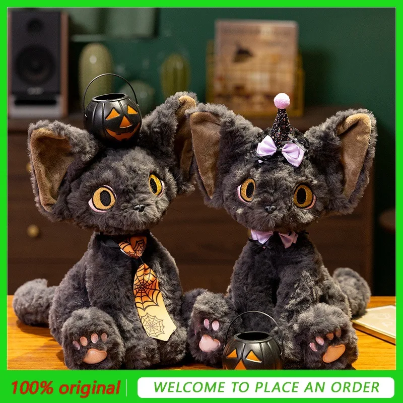 

Новый Хэллоуин, немецкая короткошерстная кошка, плюшевая игрушка, фигурка кота с вьющимися волосами, трендовая известная в Интернете кукла-кошка, мягкая и очаровательная игрушка