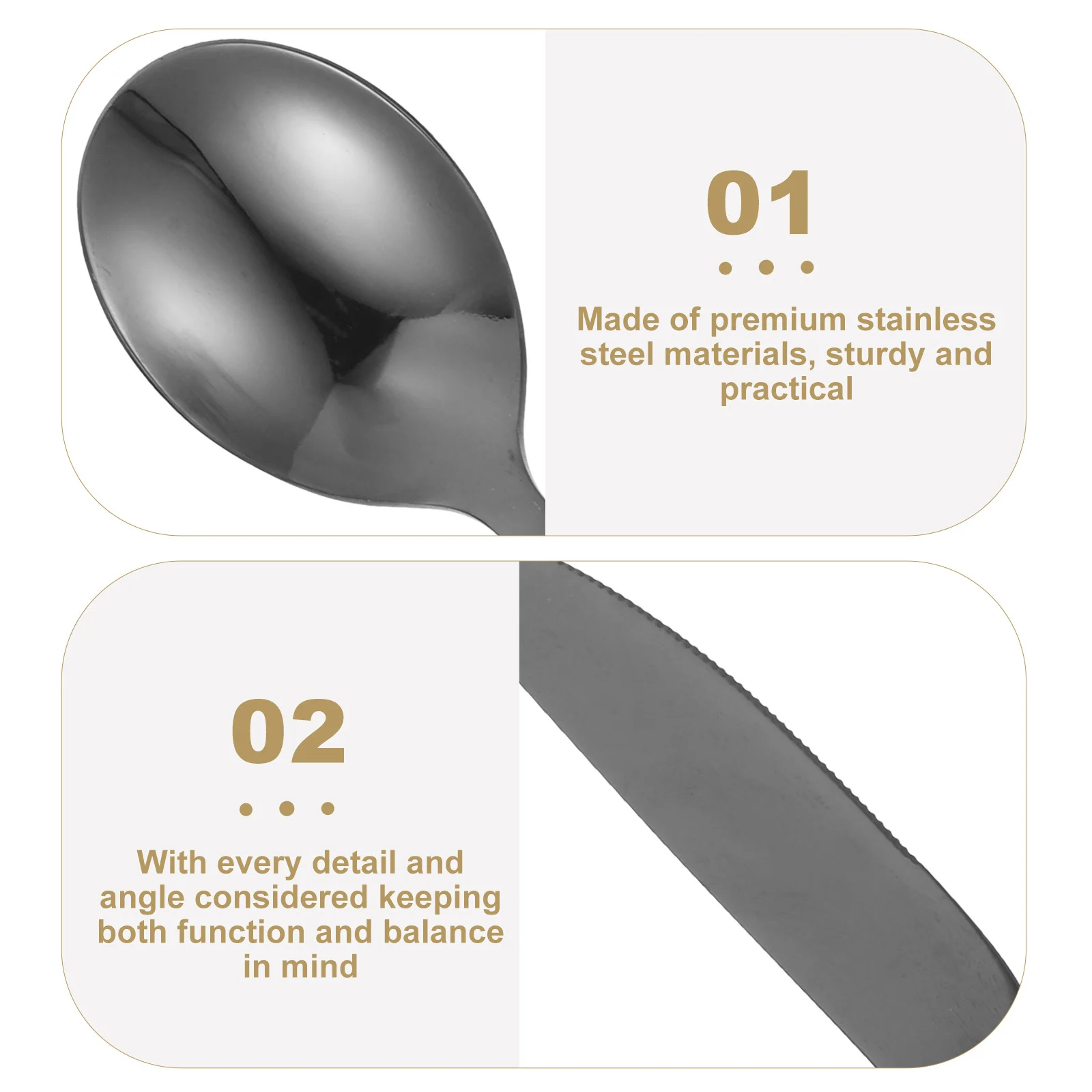 

1Set Stainless Steel Cutlery Kit Lightweight Kitchen Dinnerware Set Polished Edges Suitable for Outdoor Indoor Dining