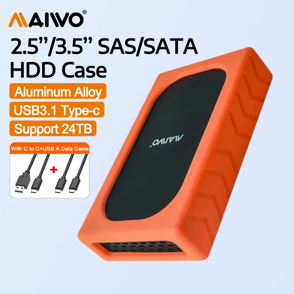 

Внешний корпус для жестких дисков MAIWO SAS/SATA 2.5/3.5 дюйма, док-станция для HDD/SSD, без инструментов, для 2.5 и 3.5 дюймовых HDD/SSD.