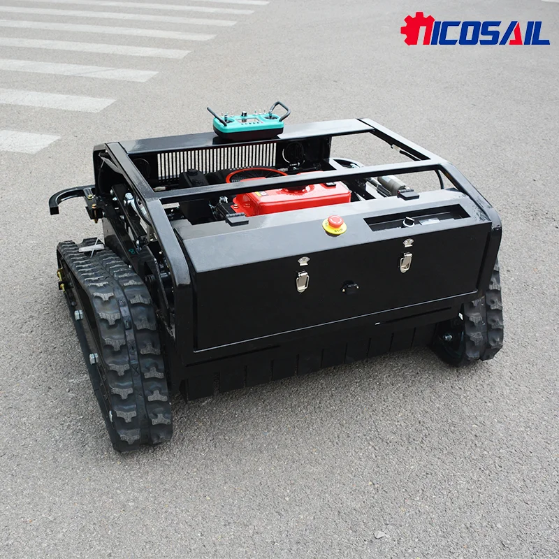 Remote Control Crawler Lawn Mower for Orchard Farm Park Slope Grass Cutting Machine