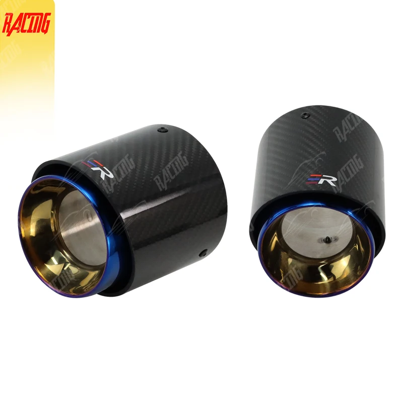 Car Upgrade Accessories Carbon Fiber Muffler Exhaust Tip Fit for Mini Cooper JCW R55 R56 R57 R58 R59 R60 R61 F54 F55 F56 F57 F60