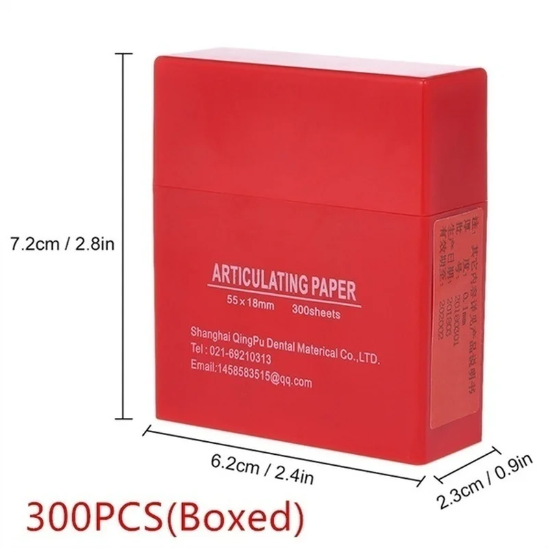 300 Sheets Dental Occlusion Paper Oral Hygiene Dental Articulating Paper Strips