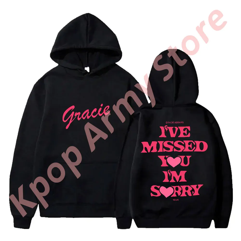 Gracie Abrams Tour Hoodies I've Missed You Im Sorry Merch Pullovers Women Men Fashion Casual Sweatshirts