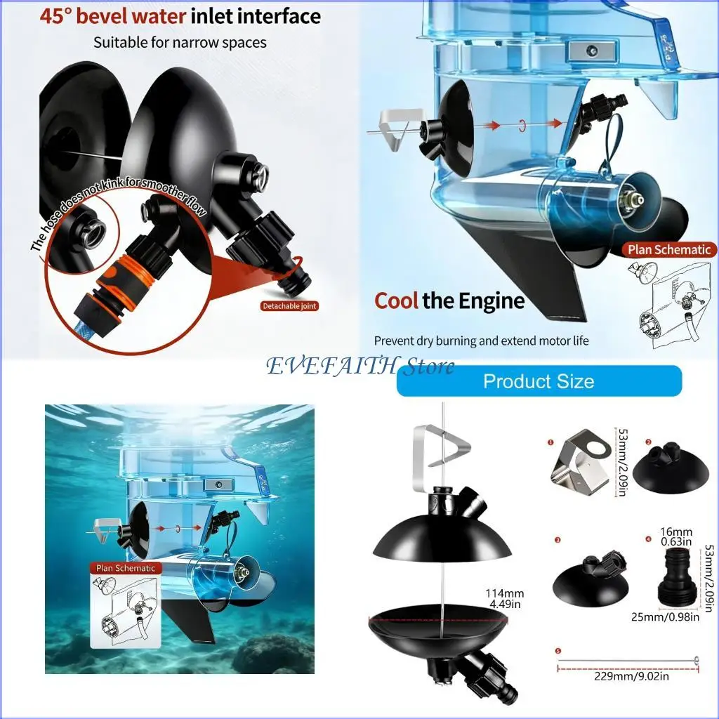 

124B No Tools Required Motor Test Flusher Marine Engine Flushing Device for Hassle Maintenance & Washing