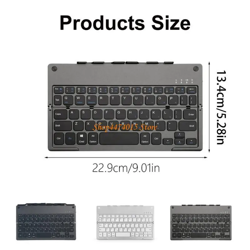 K1AA القابلة لإعادة الشحن اللاسلكية لوحة مفاتيح مفتاح قابلة للطي قابلة للطي مغناطيسي مع حامل وسادة