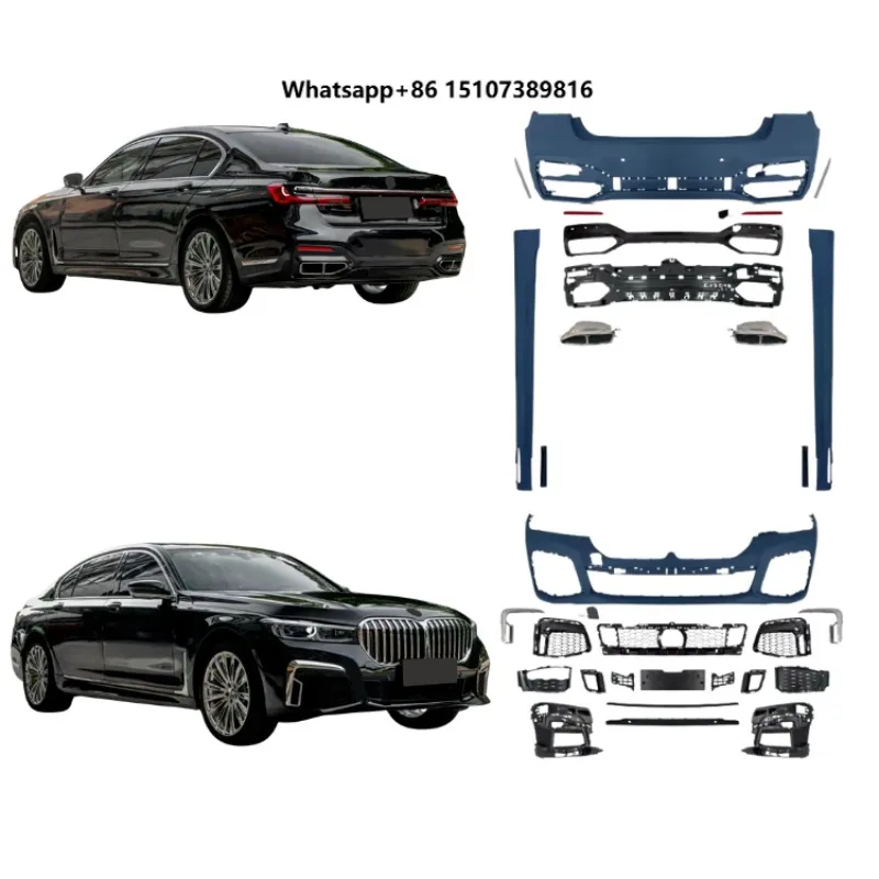 Auto Parts BodyKit for 7-series G12 2019-2022 Upgrade to G12 2023 Front and Rear Bumpers Side Skirt Grille Exhaust Pipe