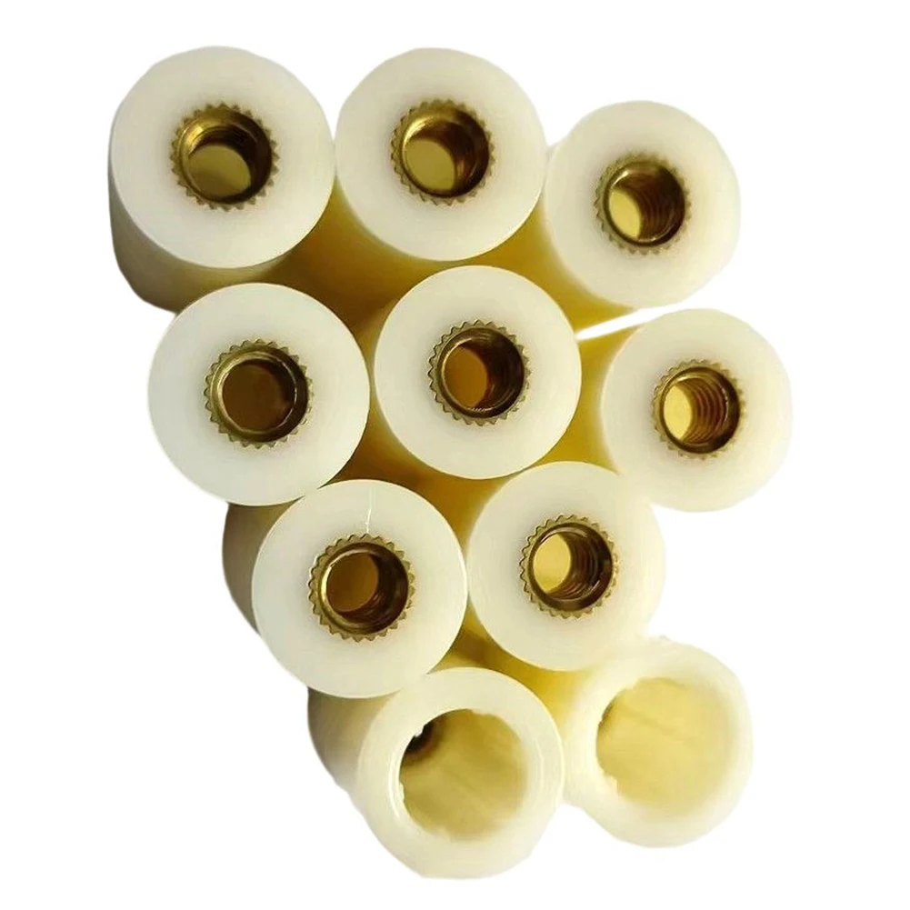 

Наконечники для бильярдного кия, 10 шт., нейлон с латунной резьбой 3/16 для резьбовых наконечников для кия, подходят для валов диаметром 11 мм, 12 мм, 13 мм