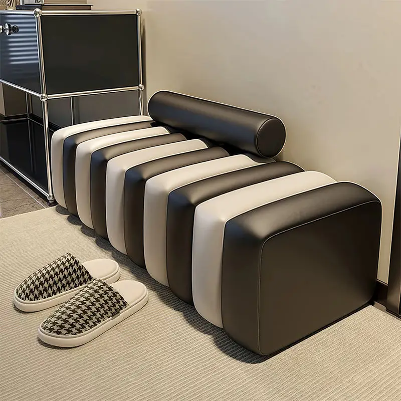 

Luxury fabric sofa stool household shoe changing stool bedroom can be used cloakroom entrance clothing store