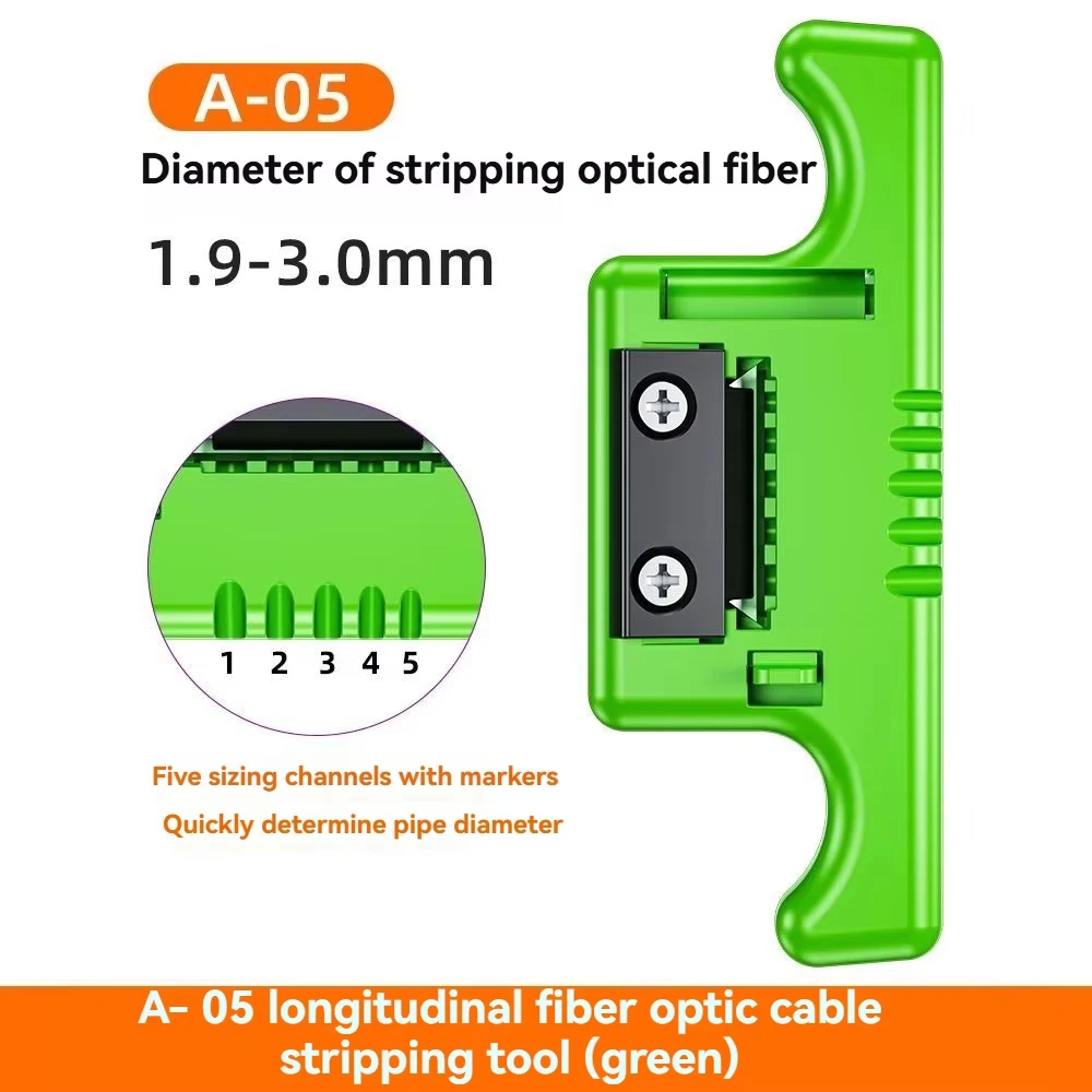 GUXITEK Optical Fiber Stripper 1.9-3.0mm Longitudinal Cable Stripping Pliers Fiber Optic Equipment Hand Tools for Precision Work