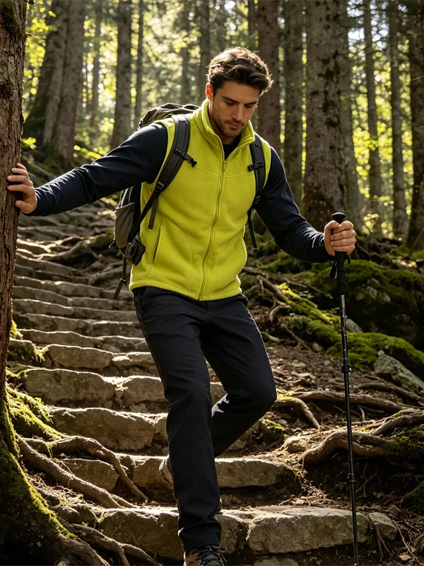 Dopamine Color! Heated Thermal Fleece Vest! Autumn Winter Unisex Stand Collar Sleeveless Outdoor Warmth Safety Reflective Vest
