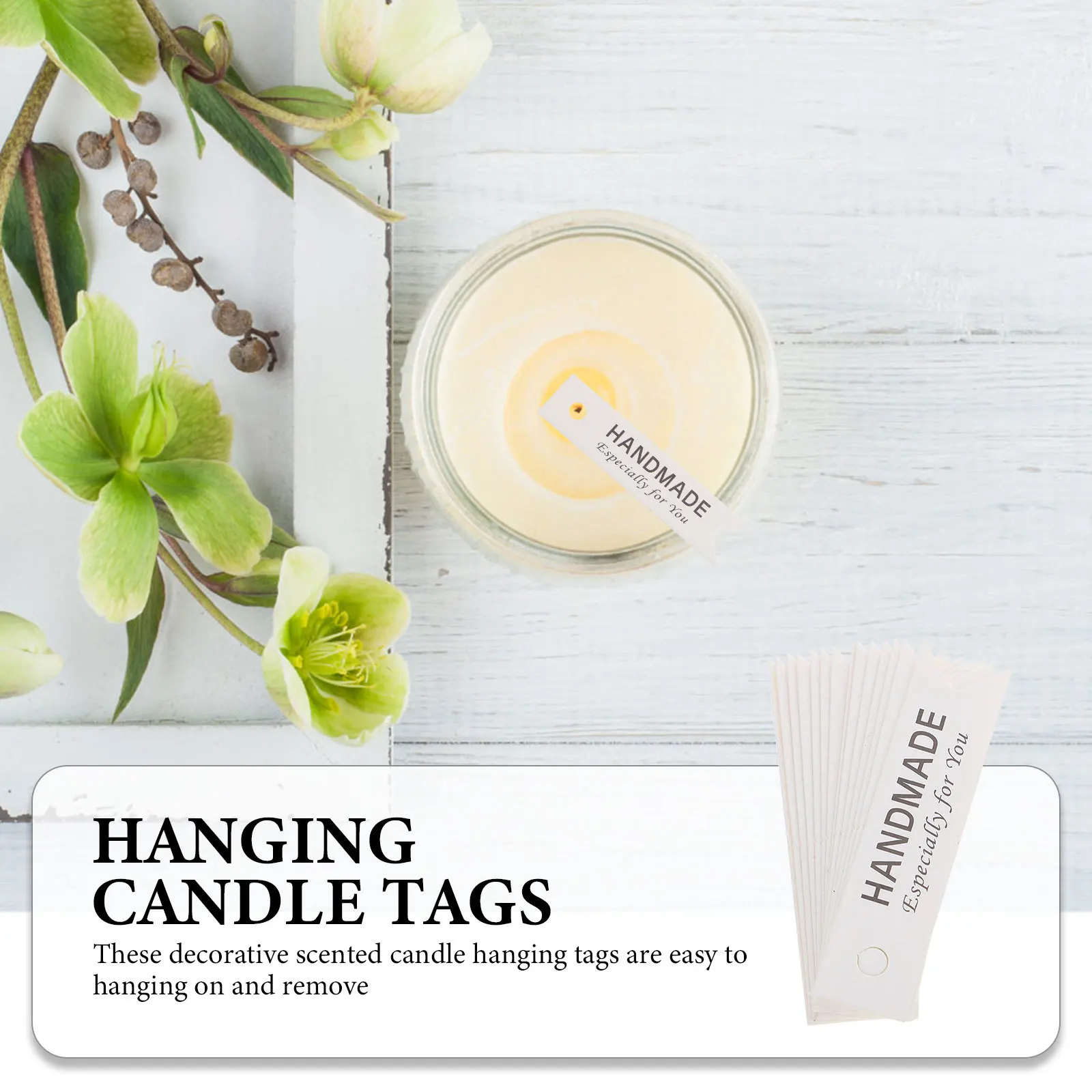 

45pcs Handmade Kraft Paper Tags Aroma Scented Hanging Labels Decorative For Candles Long Lasting Durable Easy Storage