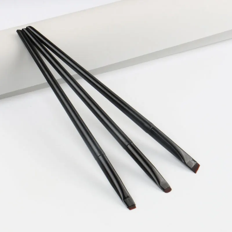 3 pçs/set lâmina delineador escova sobrancelha escova portátil plana fina delineador sobrancelha contorno pincéis de maquiagem ferramenta de maquiagem ﻿