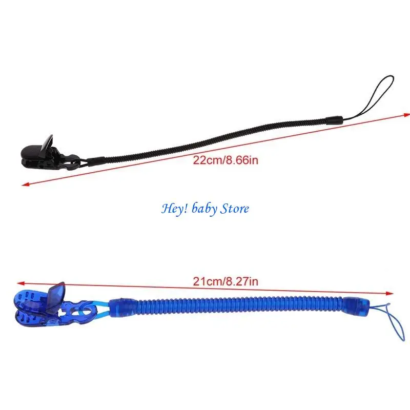

Q1FE Simple Pacifier Clip Baby with Spring Chain Retractable Pacifier Chain For Baby