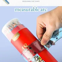 1/3pcs Transparent Soft Ruler, Flexible Shatterproof Straight Edge, Foldable Ruler for Office Drawing, Measuring Tool Stationery 6