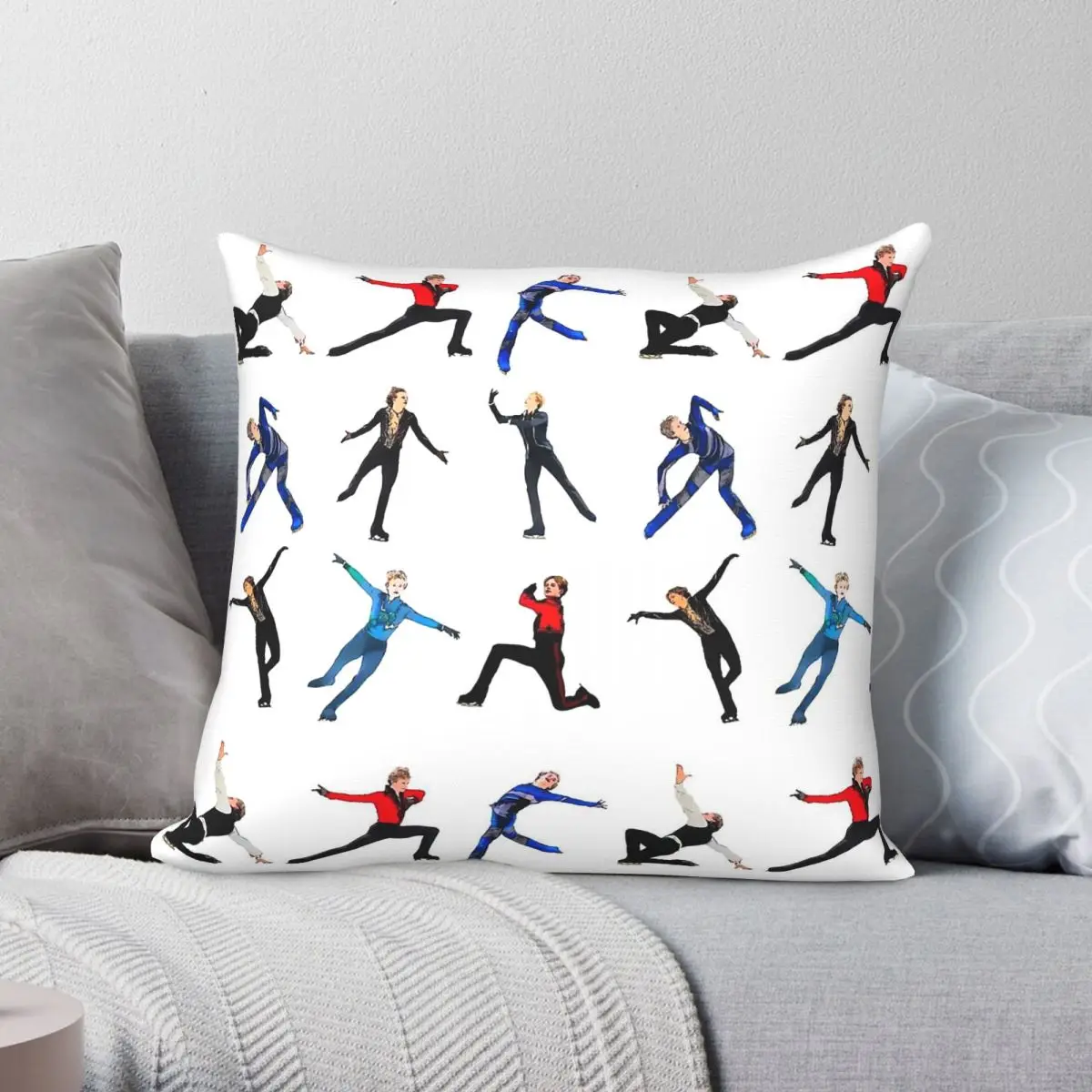 Ilia Malinin Figure Skater Pillowcase Polyester Linen Velvet Pattern Zip Decorative Sofa Seater Cushion Cover