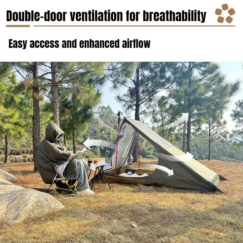 Outdoor Portable Tents Folding Ultralight Trekking Tent Camping Hiking Mosquito Net Lightweight Quick Installation for 1 Person