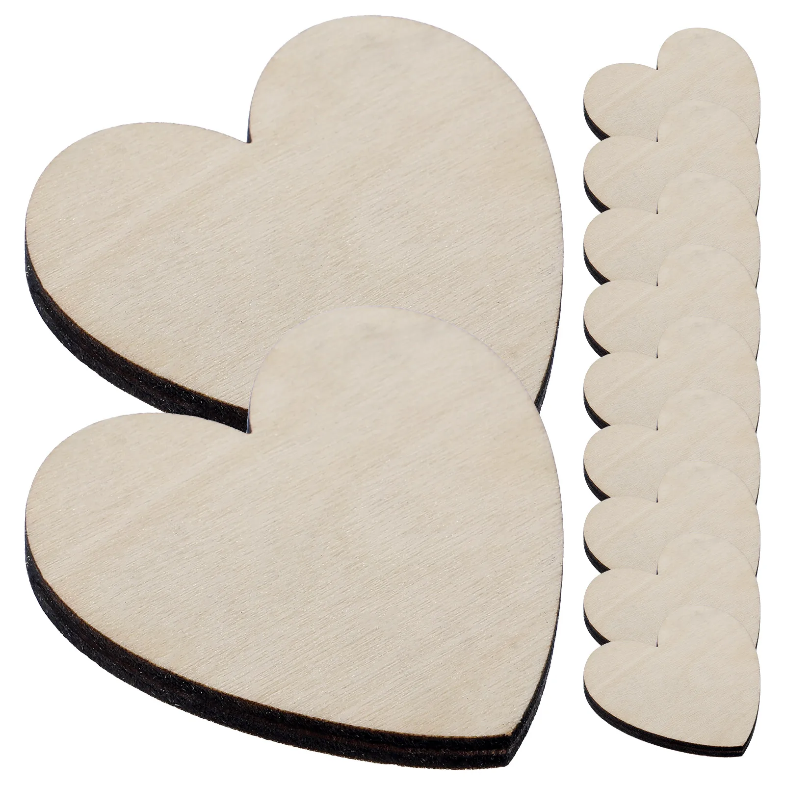 

20 Pcs Creative Painted Wood Pieces Crafts Unfinished Material Blank Ornaments for Crafting